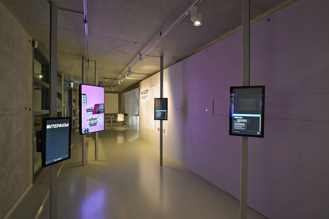 The Internew installation view